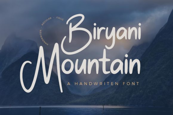 Biryani Mountain: A Handwritten Font for Creative Projects