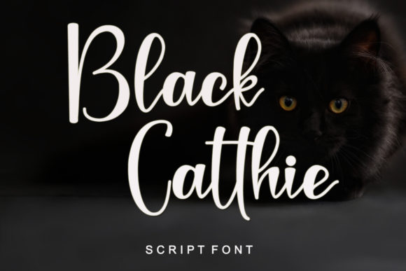 Black Catthie: Elegant Script Font