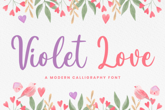 Violet Love Font: Elegant Script for Creative Makers